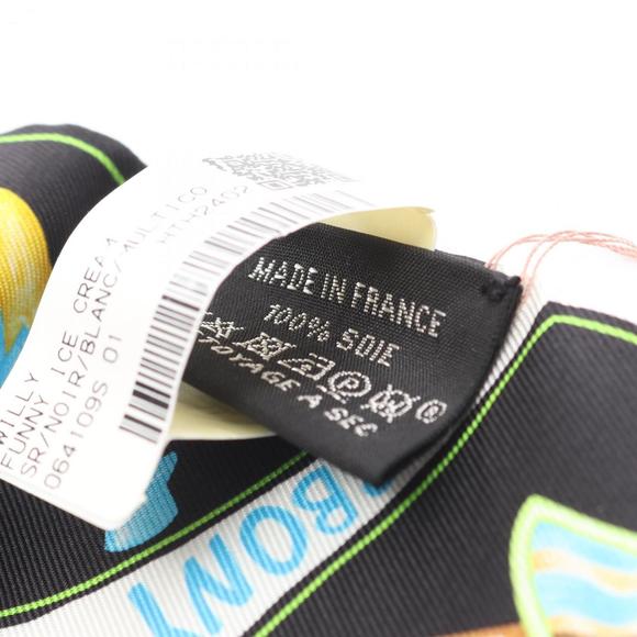 HERMES Authentic Black Silk Scarf - Picture 3 of 3